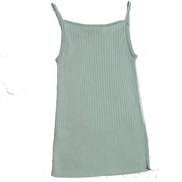 NWT Club Monaco Sea Green/Pale Blue Ribbed Tank S/P - Picture 3 of 3
